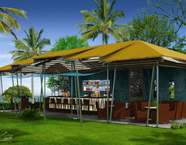 Bayview restaurant, beach side bar, Taj