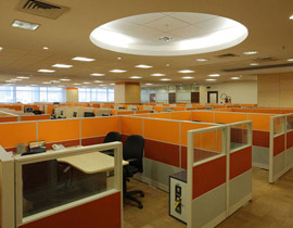 Saksoft,office interiors, Chennai, India